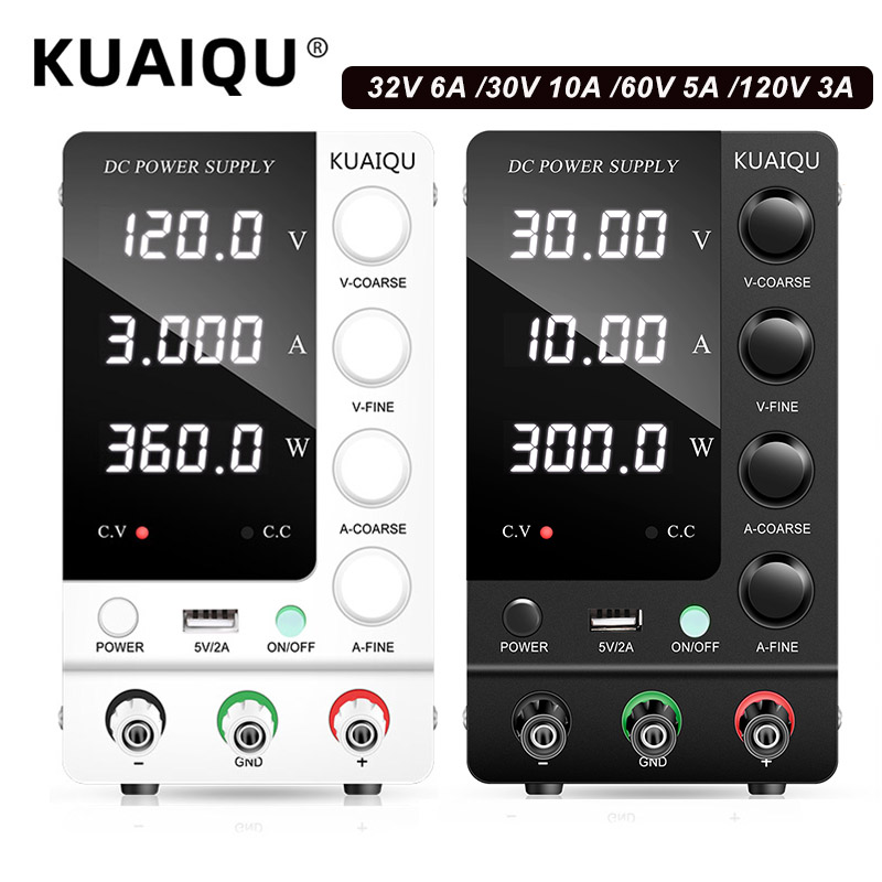 High Precision Adjustable Lab Power Supply 120V 3A - KUAIQU Lab DC電源 30V 10A 6A、調整可能なスイッチングベンチ電源